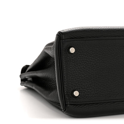 Hermes Taurillon Clemence Kelly Retourne 32 Black Black 9 of 13
