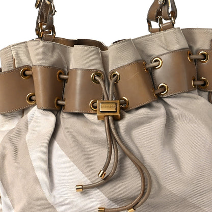 Burberry Canvas Mega Nova Check Large Warrior Tote Beige 9 of 15