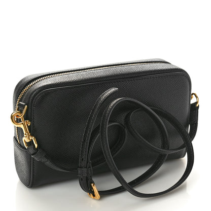 Christian Dior Grained Calfskin Caro Double Pouch Black 3 of 11