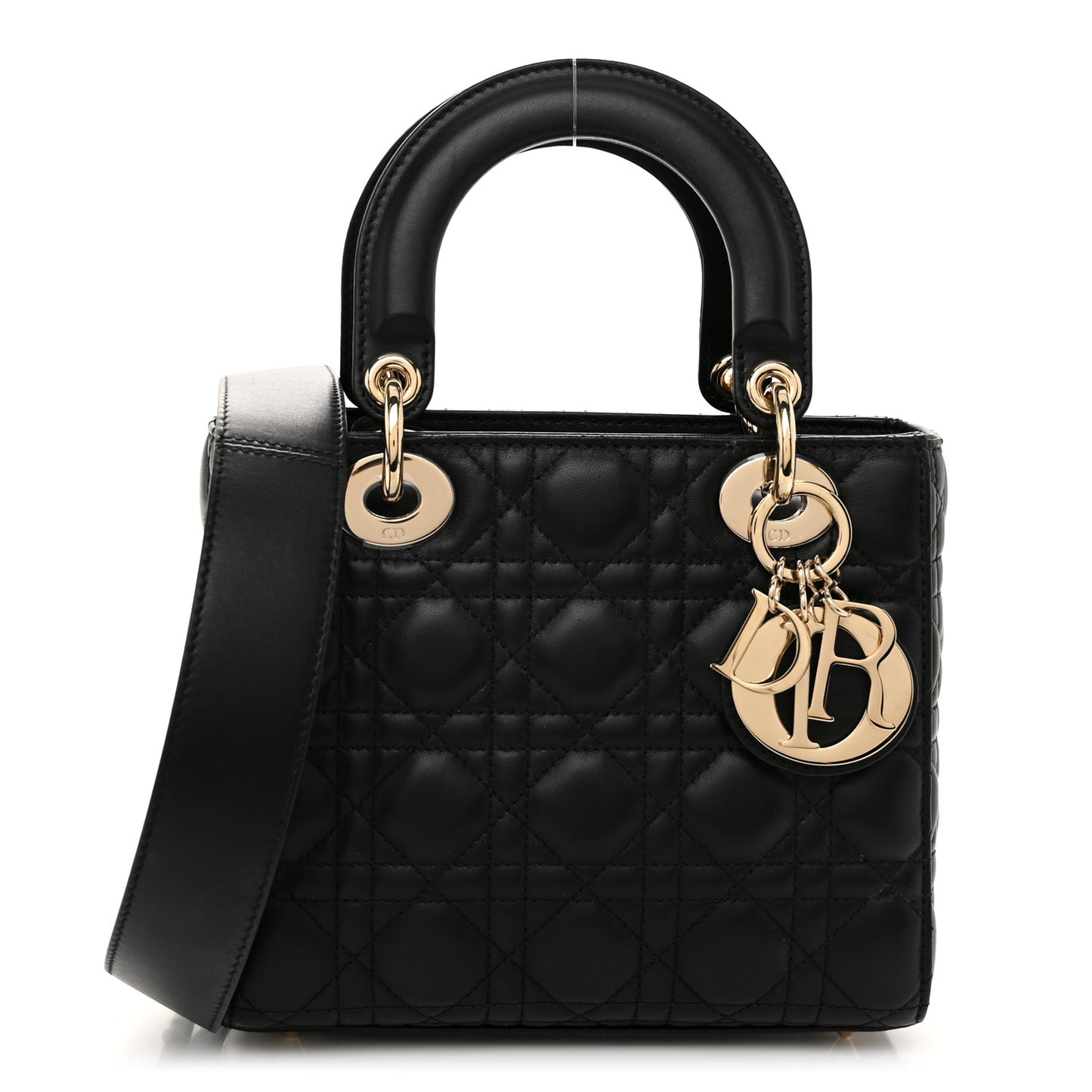 Lambskin Cannage Small My ABCDior Lady Dior Black