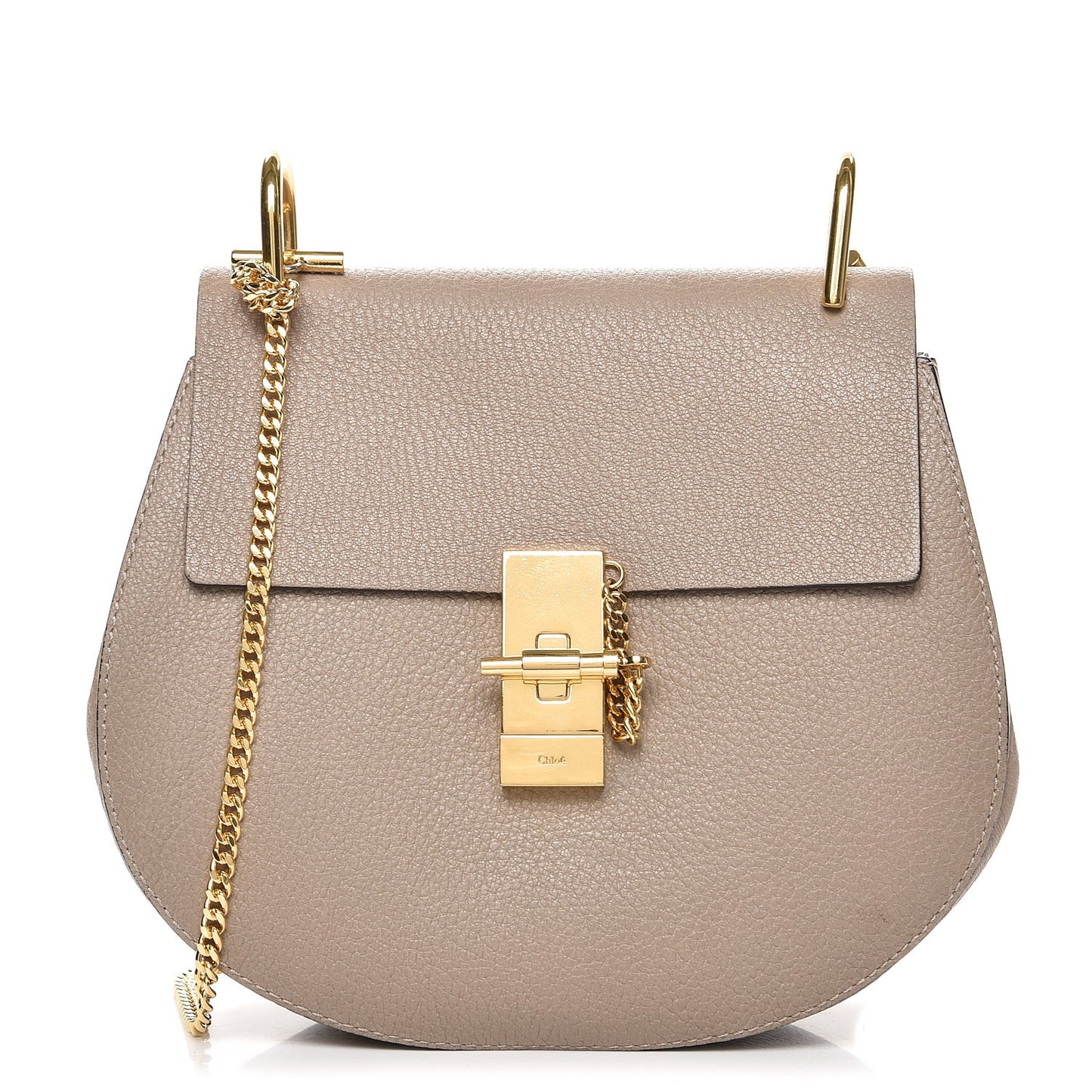 Grained Lambskin Drew Shoulder Bag Motty Grey