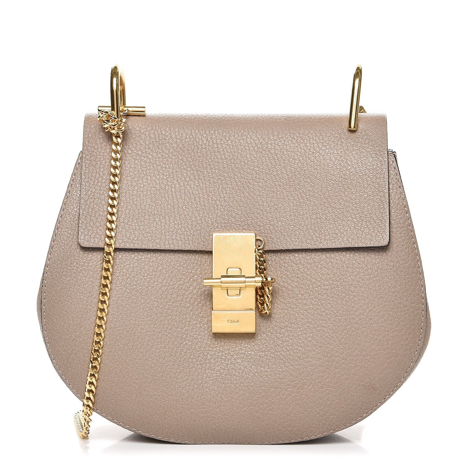 Chloe Grained Lambskin Drew Shoulder Bag Motty Grey 1 of 6