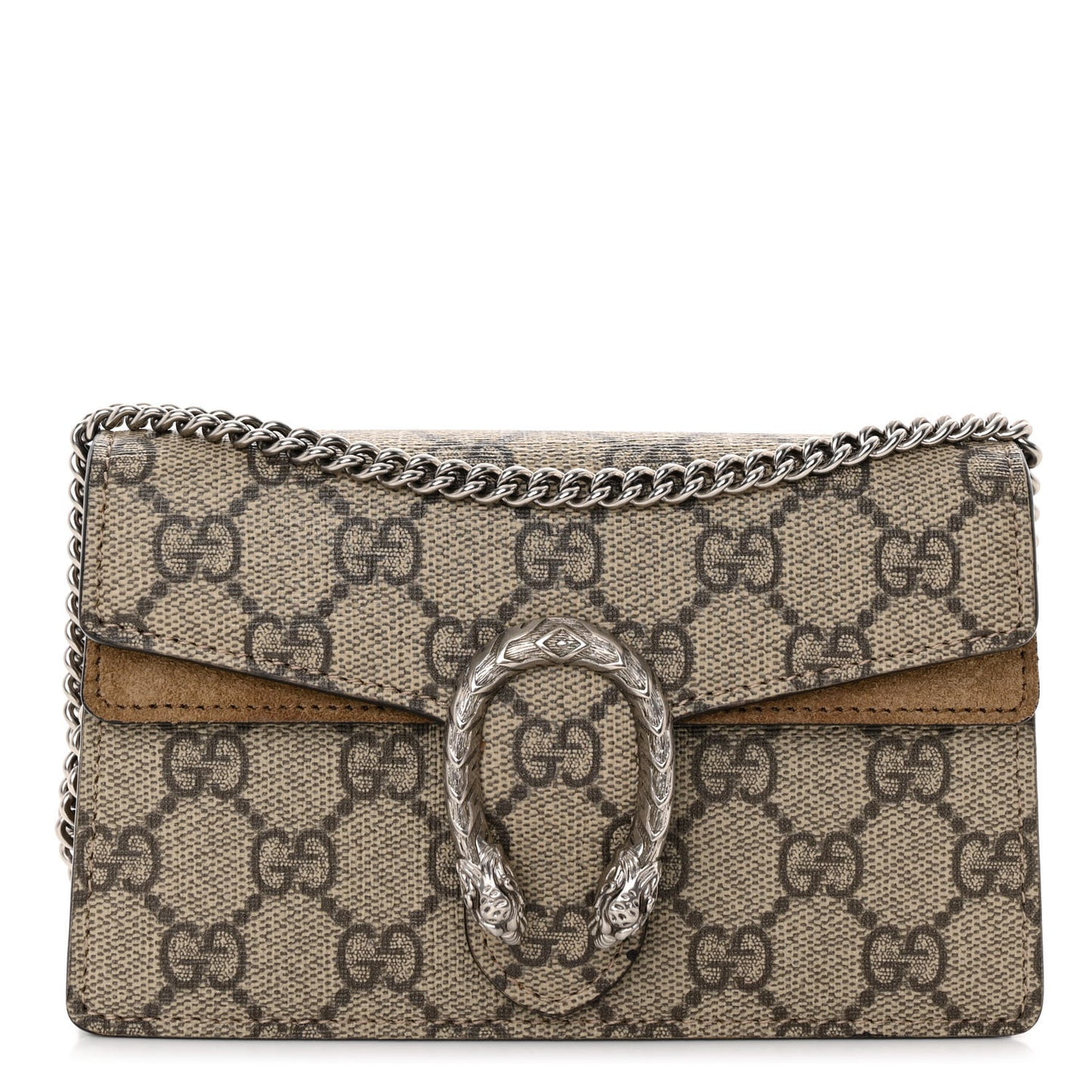 GG Supreme Monogram Super Mini Dionysus Shoulder Bag Taupe