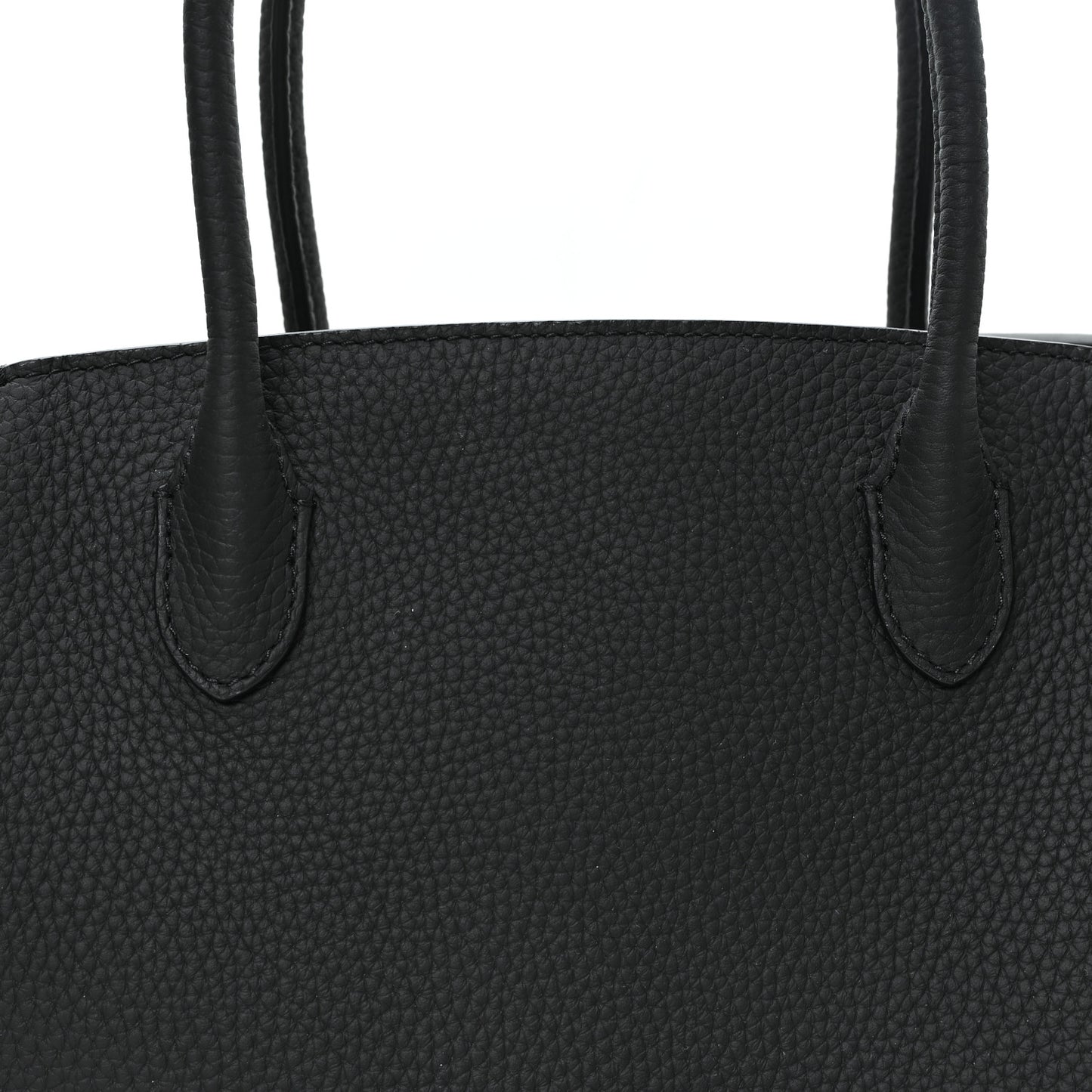 Grained Calfskin Marlo 12 Tote Bag Black