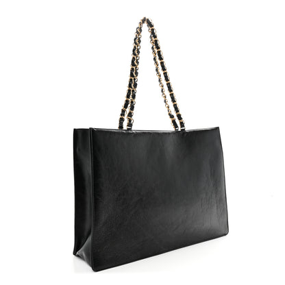 Chanel Shiny Aged Calfskin Shopping Bag Black 3 of 10
