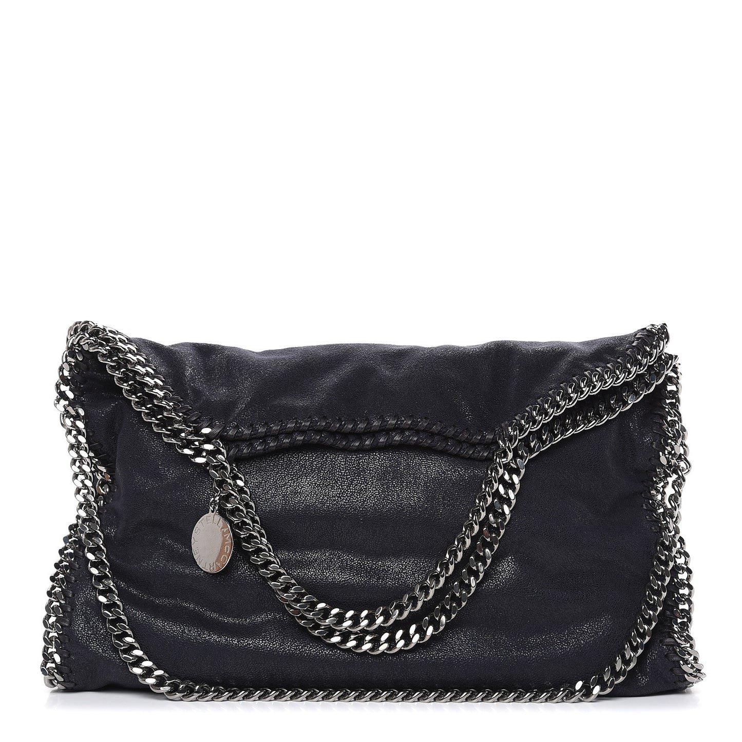 Shaggy Deer Falabella Fold Over Tote Navy