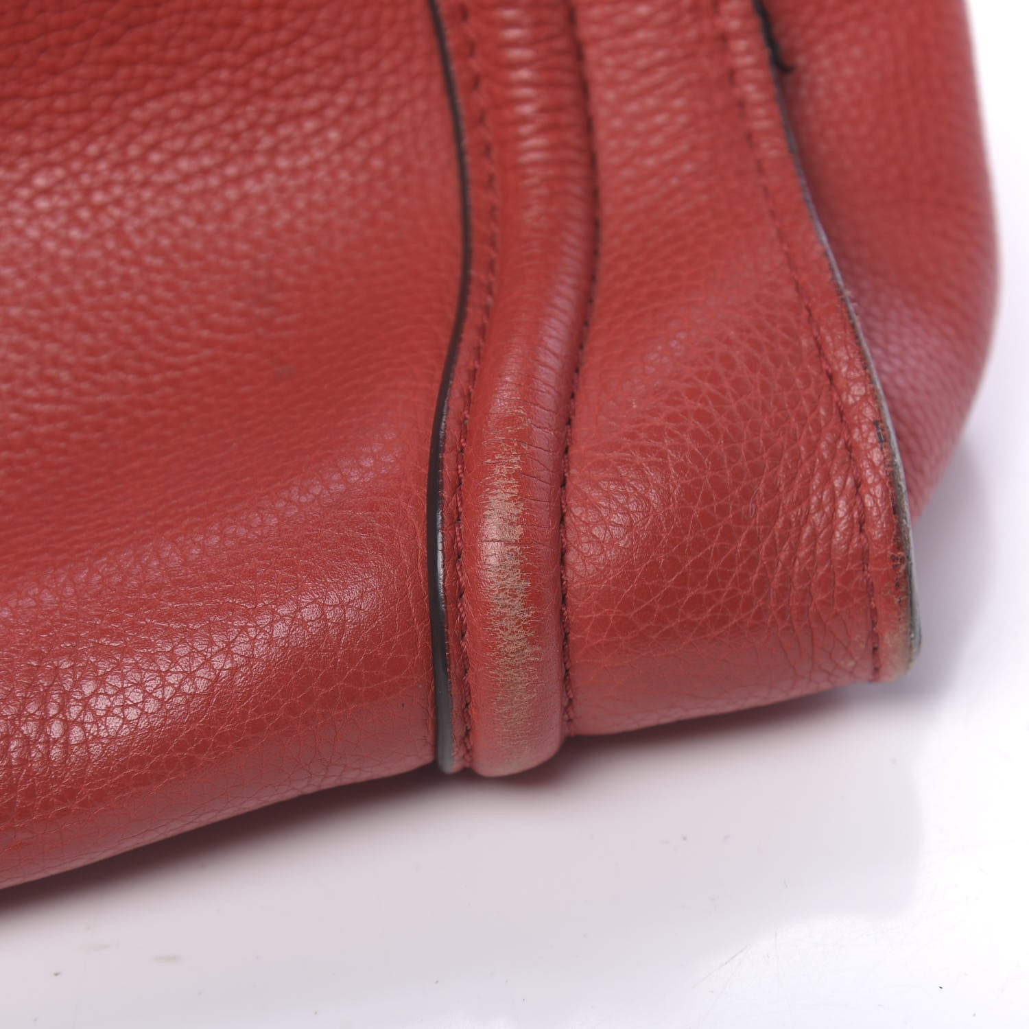Celine Drummed Calfskin Mini Luggage Red 11 of 21