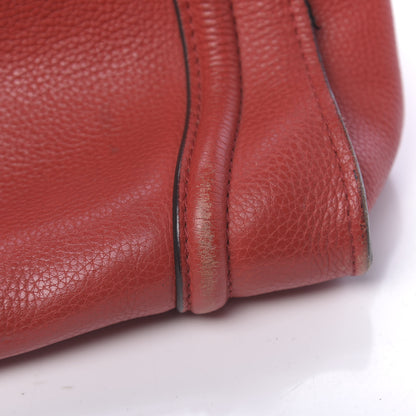 Celine Drummed Calfskin Mini Luggage Red 11 of 21