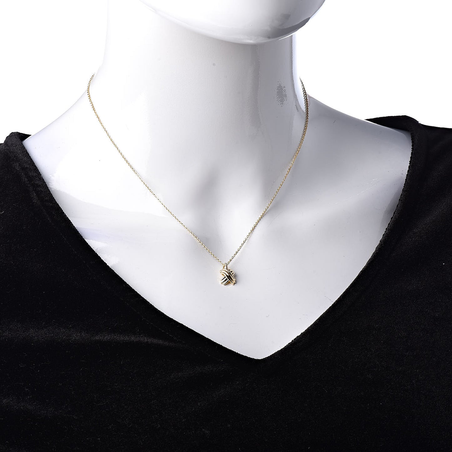 18K Yellow Gold Mini Signature X Pendant Necklace