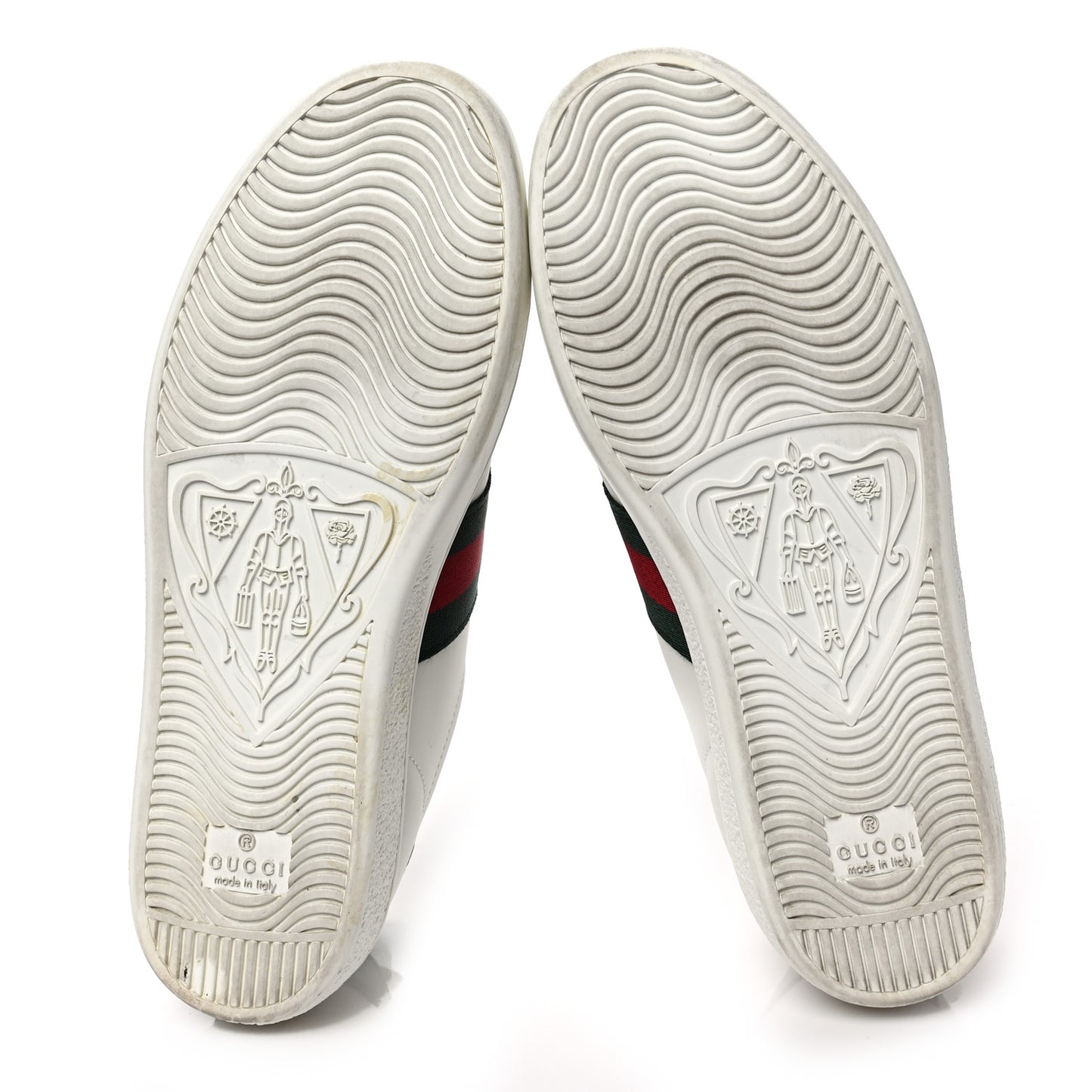 Calfskin Web GG Apple Embroidered Womens Ace Sneakers 37 White