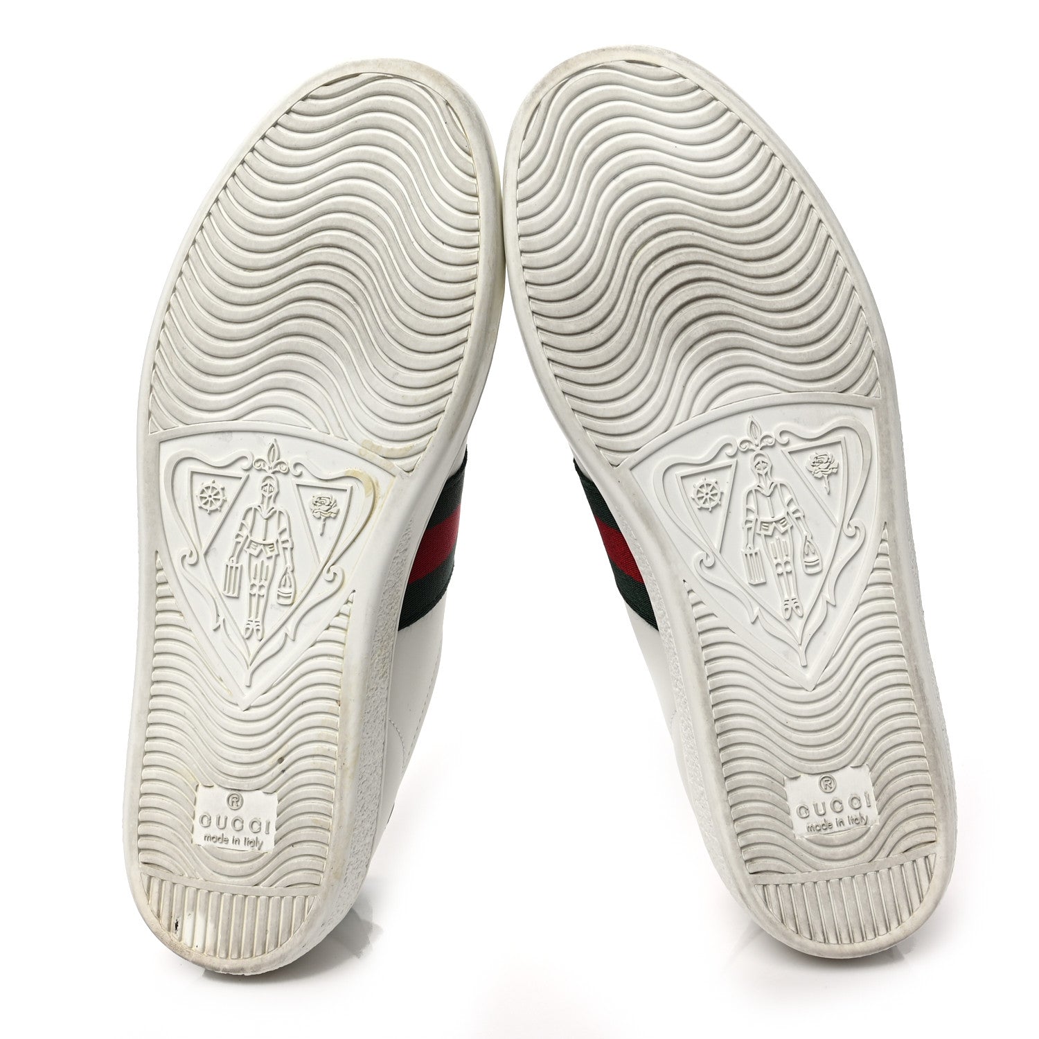 Gucci Calfskin Web GG Apple Embroidered Womens Ace Sneakers 37 White 6 of 9