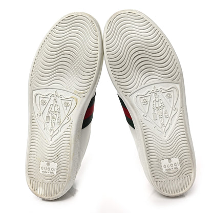 Gucci Calfskin Web GG Apple Embroidered Womens Ace Sneakers 37 White 6 of 9