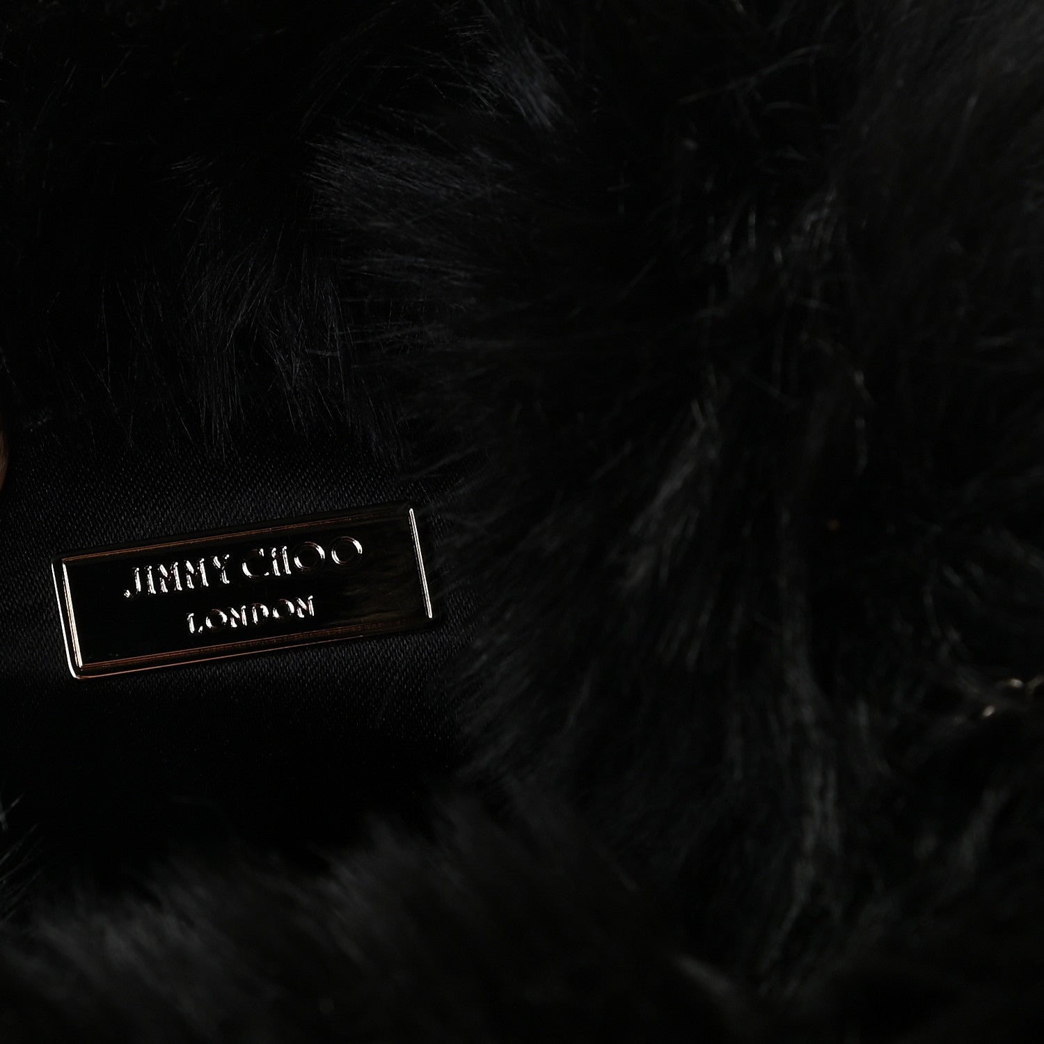 Jimmy Choo Faux Fur Bucket Bag Black 5 of 9