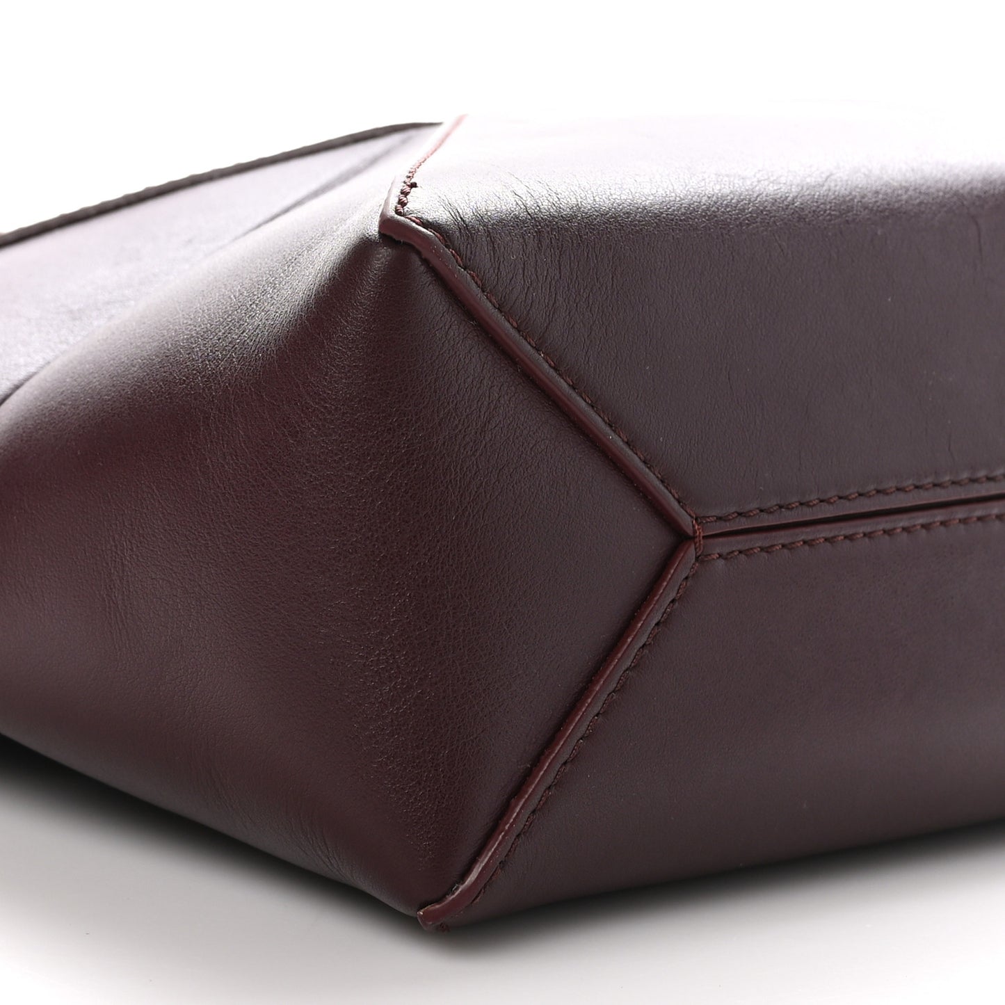Shiny Calfskin Mini Puzzle Fold Tote Burgundy