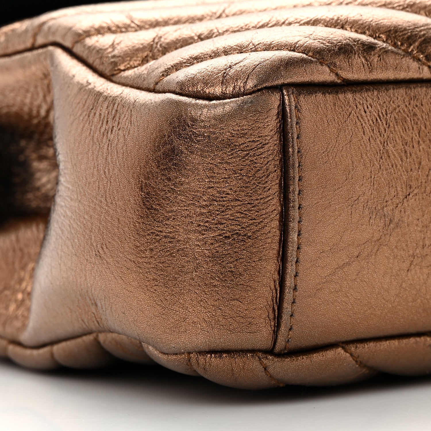 Saint Laurent Metallic Cracked Calfskin Matelasse Monogram Medium College Bag Copper 9 of 18