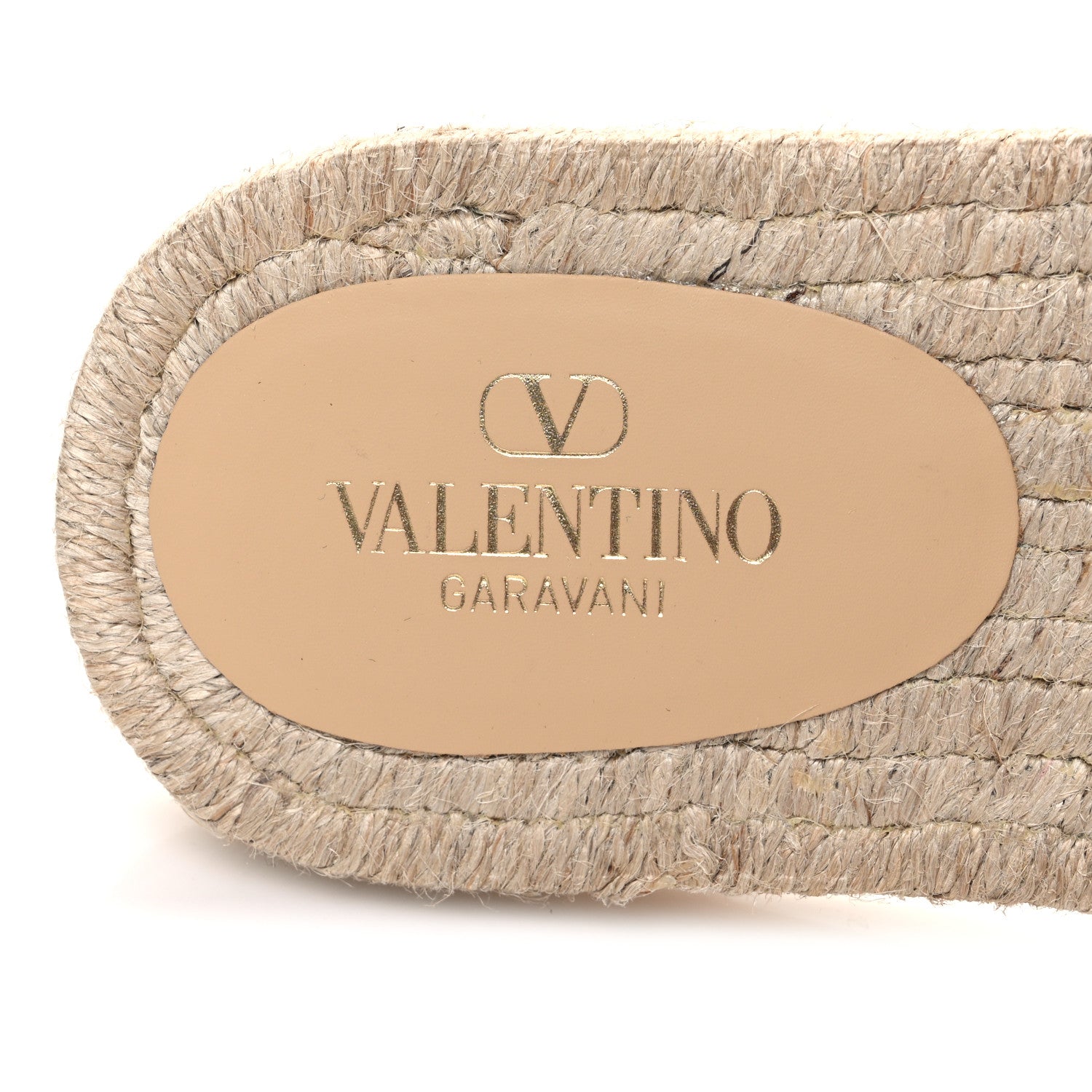Valentino Garavani Laminated Napa Vlogo Cut Out Espadrille Flat Slide Sandals 36 Silver 9 of 10