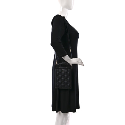 Gucci Nylon Calfskin Enamel GG Matelasse Mini Top Slip Handle Crossbody Bag Black 1 of 7
