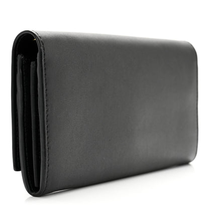 Fendi Vitello Liberty Century Lucido By The Way Continental Wallet On Chain Black 2 of 9