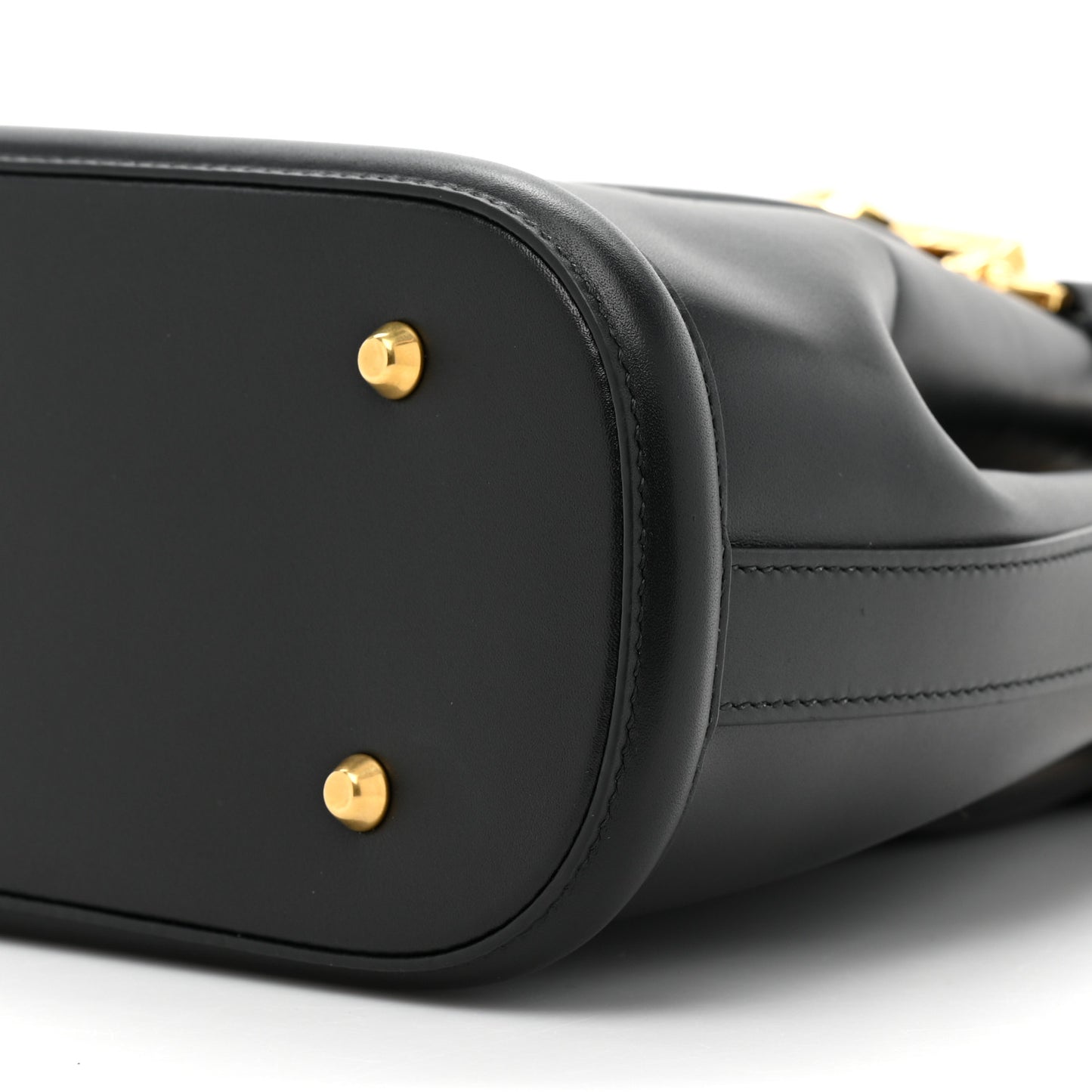 Calfskin CD Embossed Medium C'est Chain Bucket Bag Black