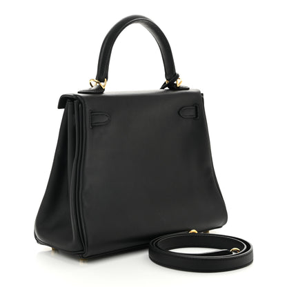 Hermes Swift Kelly Retourne 25 Black 3 of 10