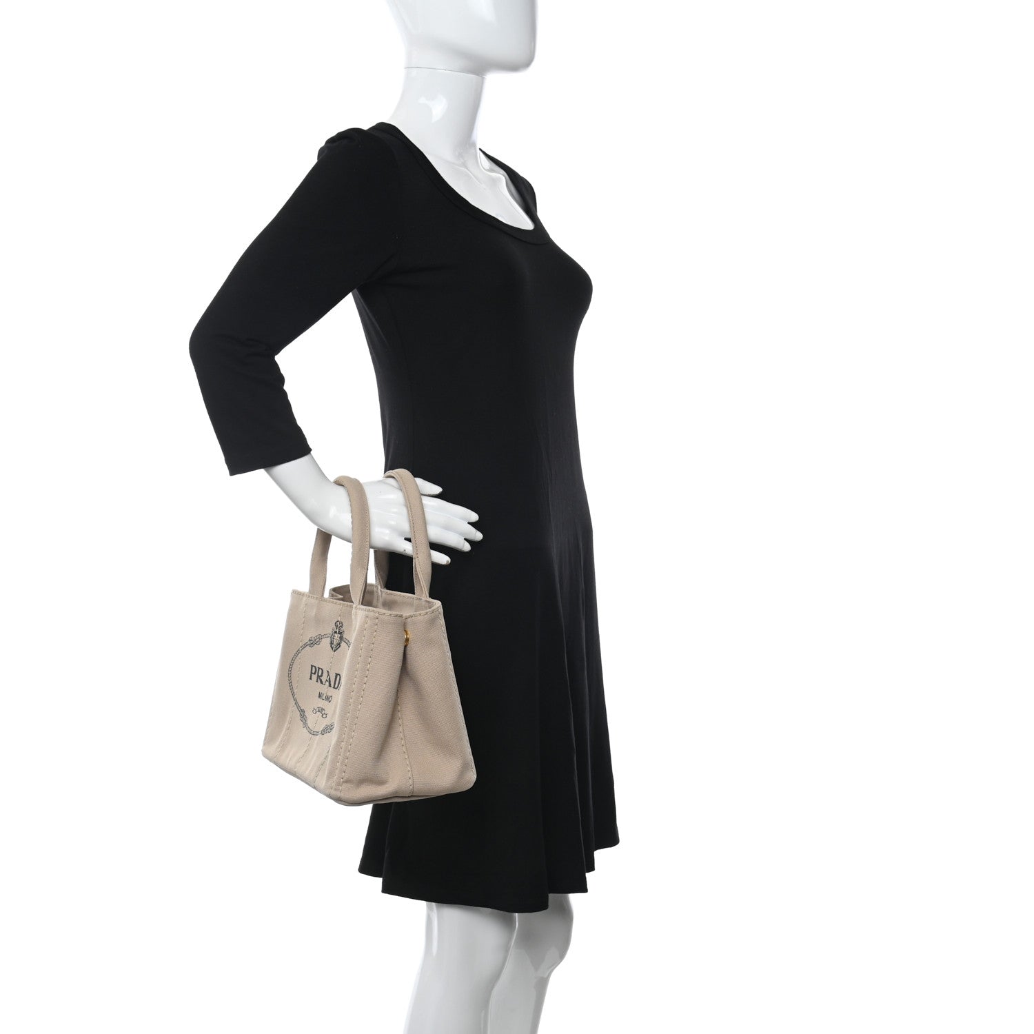 Prada Canapa Small Logo Tote Corda 2 of 11