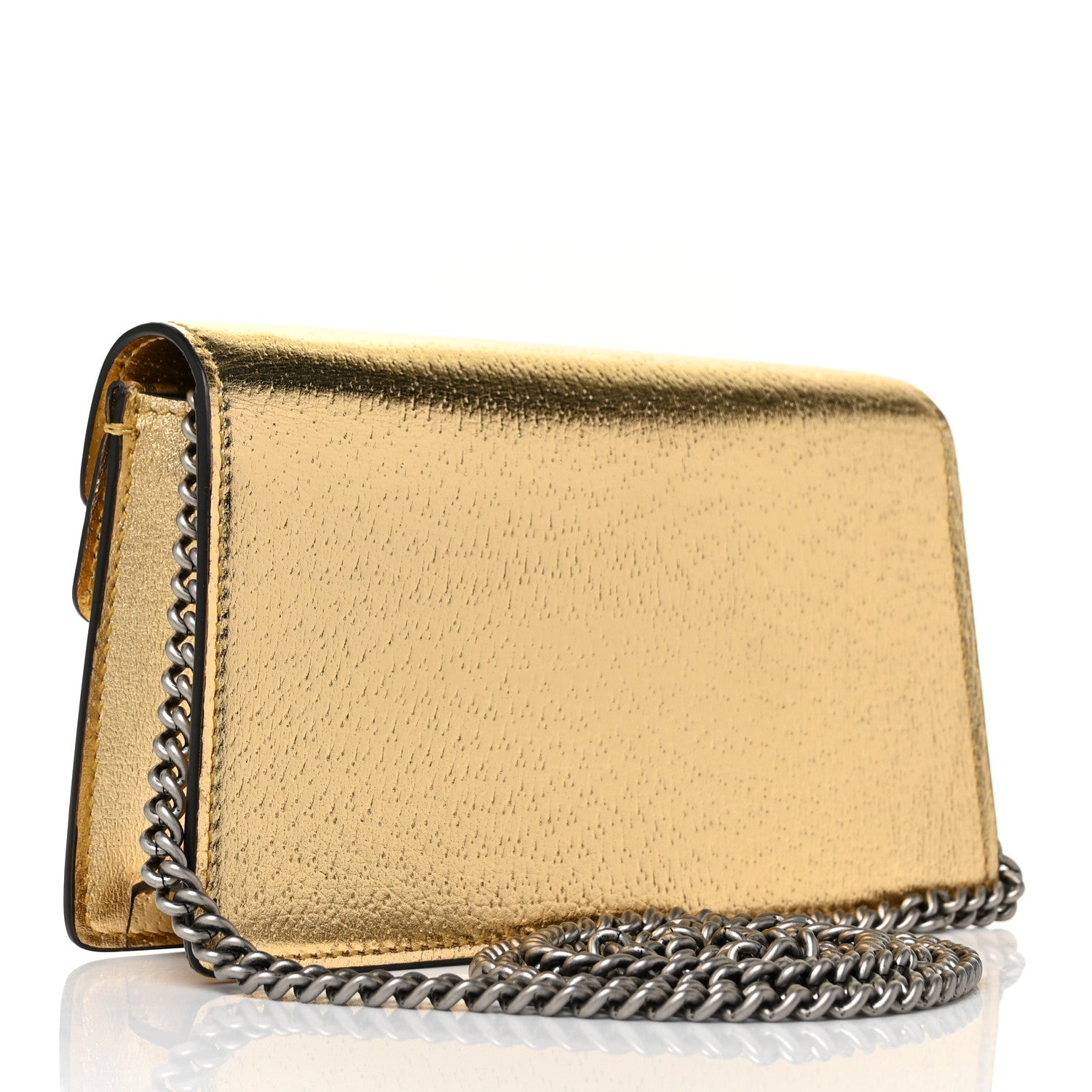 Gucci Metallic Calfskin Super Mini Dionysus Shoulder Bag Gold 3 of 8