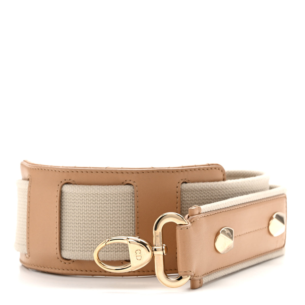 Christian Dior Canvas Lambskin Cannage Shoulder Strap Beige 1 of 6
