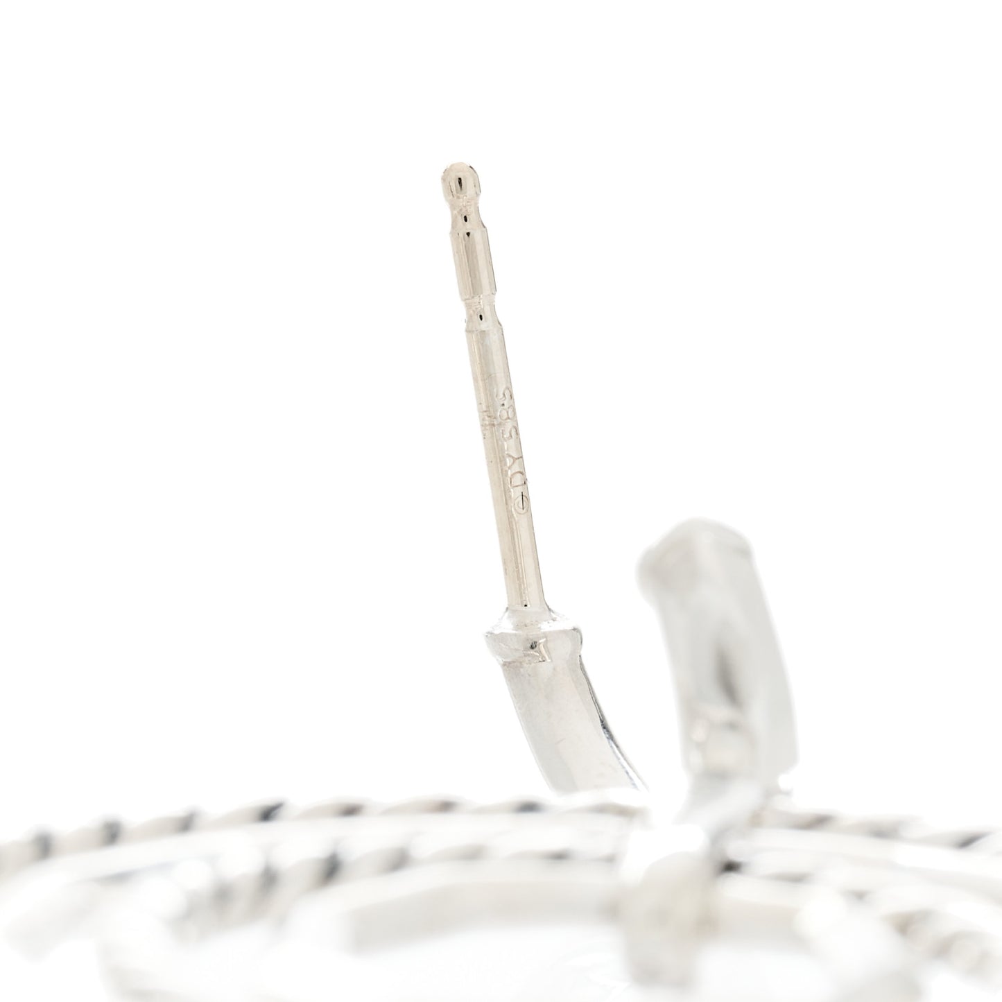 Sterling Silver Diamond Large Stax Drop Earrings