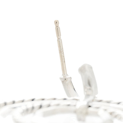 David Yurman Sterling Silver Diamond Large Stax Drop Earrings 4 of 4