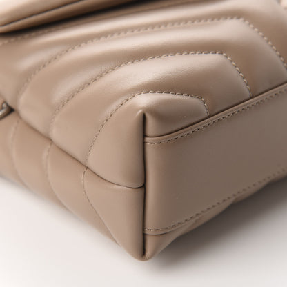 Saint Laurent Calfskin Y Quilted Monogram Toy Loulou Crossbody Bag Mink 6 of 11