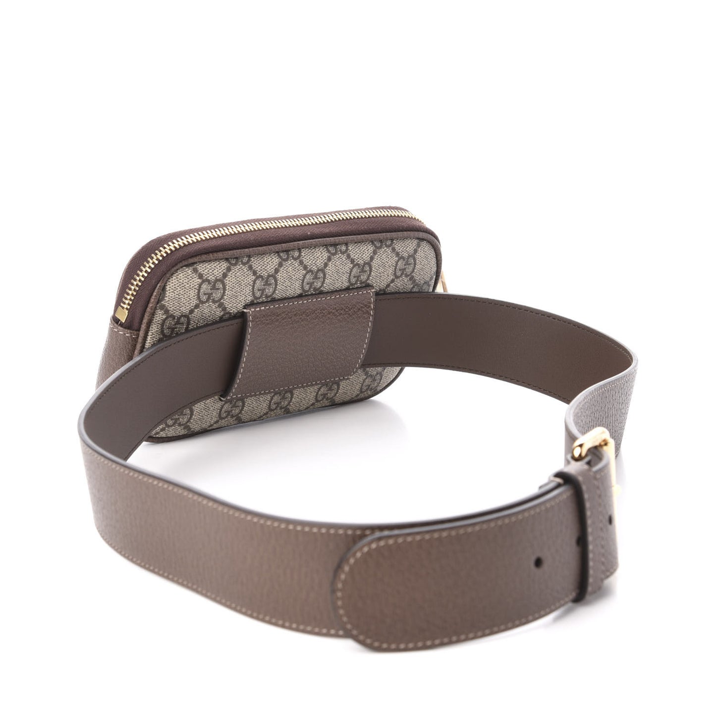 GG Supreme Monogram Ophidia Belted iPhone Case 95 38 Dark Brown