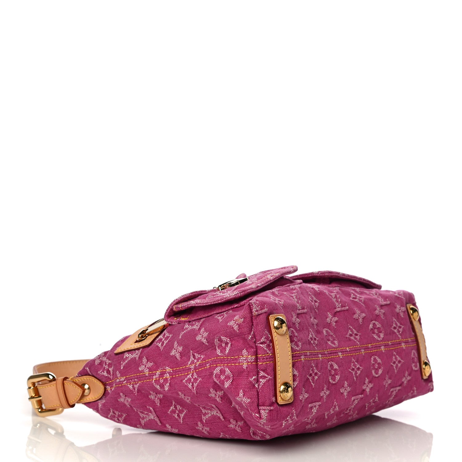 Louis Vuitton Denim Baggy PM Fuchsia 4 of 11