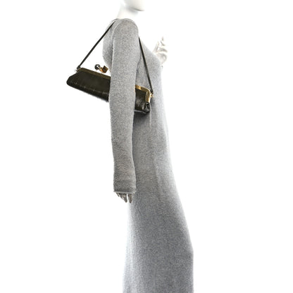 Jacquemus Eelskin La Pochette Salon Clutch Dark Khaki 2 of 10