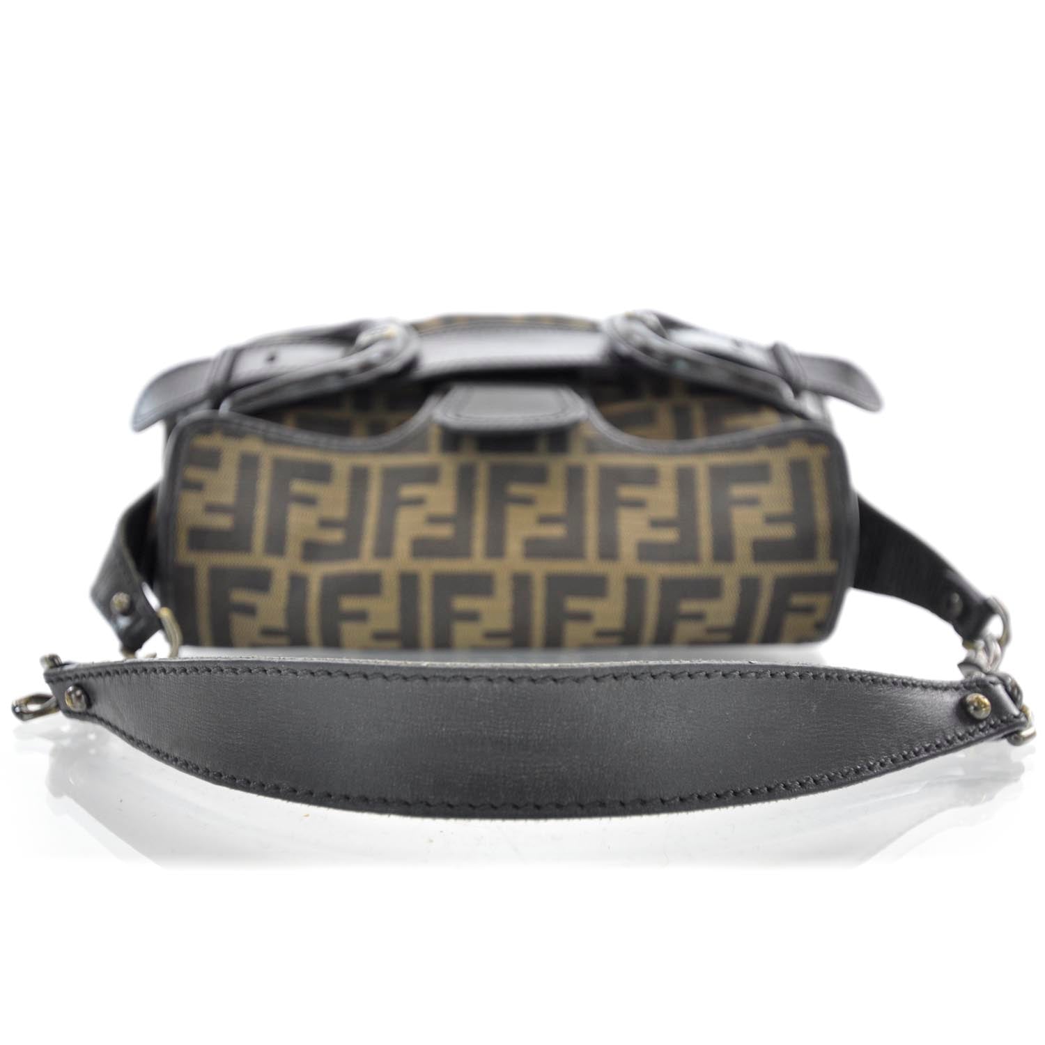 Fendi Zucca B Bis Flap Bag Tobacco Castagna 5 of 12