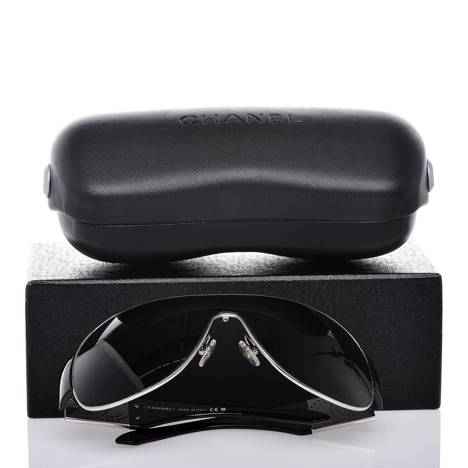 Chanel CC Sunglasses 4154 Silver Black 9 of 9