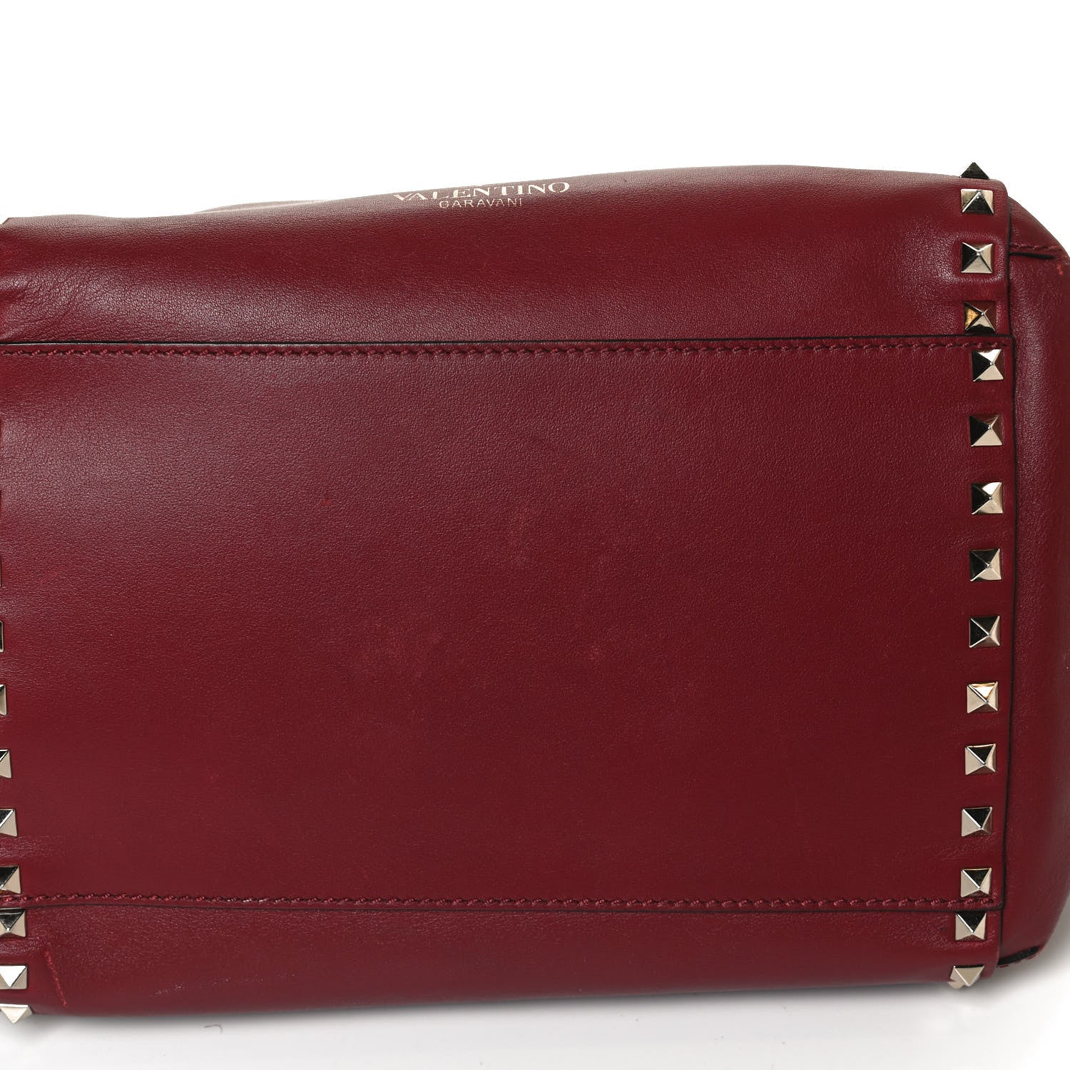 Valentino Garavani Vitello Rockstud Double Handle Cinch Tote Red 10 of 14