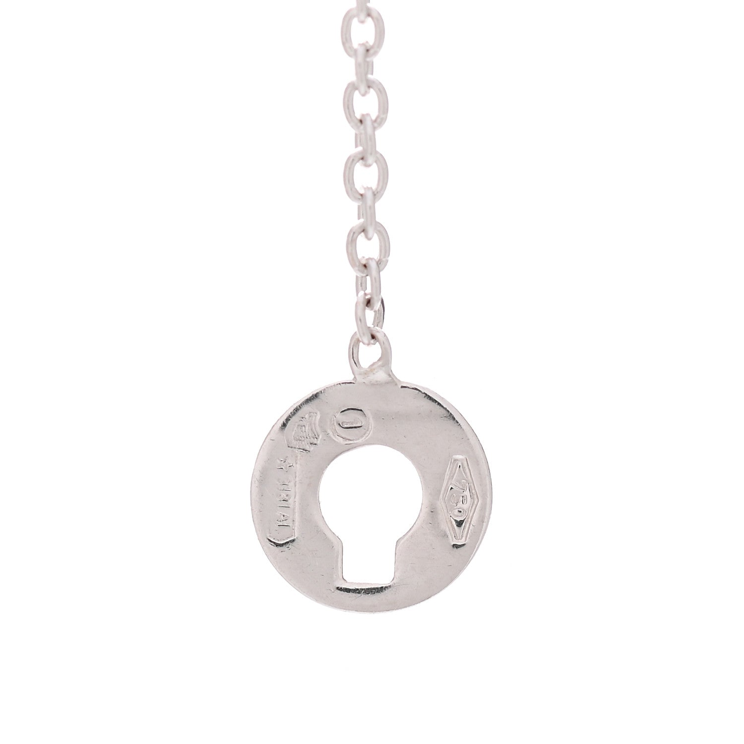 Damiani 18K White Rose Gold Diamond Damianissima Circle Pendant Necklace 5 of 5