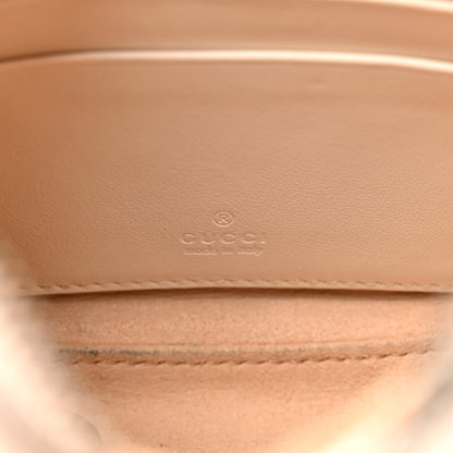 Gucci Calfskin Matelasse Chevron Mini GG Marmont Half Moon Hobo Mystic White 6 of 11