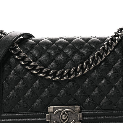 Chanel Caviar Quilted Medium Boy Flap Black 8 of 10