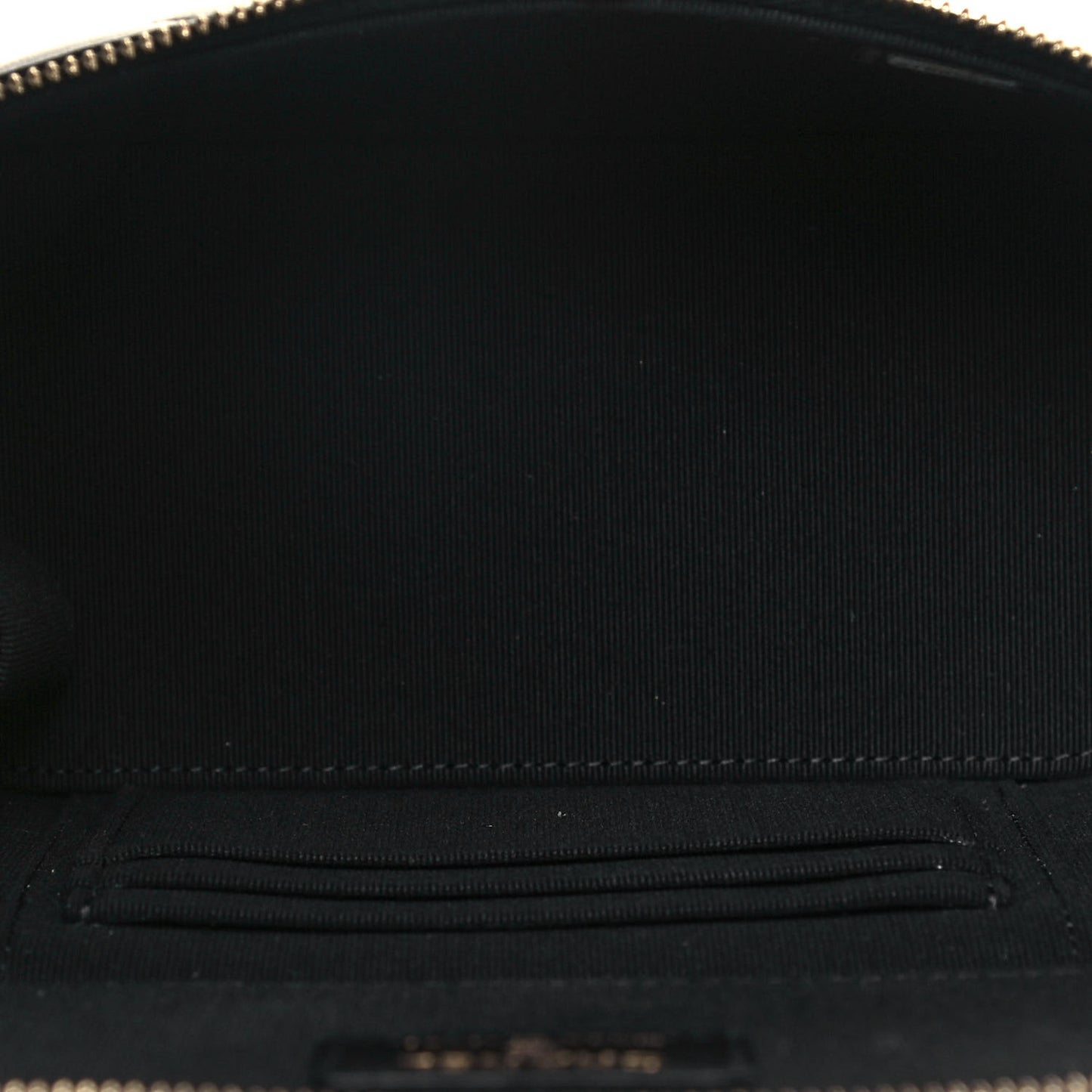 Lambskin Quilted Small Top Handle Vanity Case With Chain Black