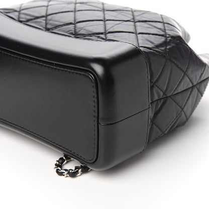 Chanel Aged Calfskin Quilted Gabrielle Backpack Black 8 of 10