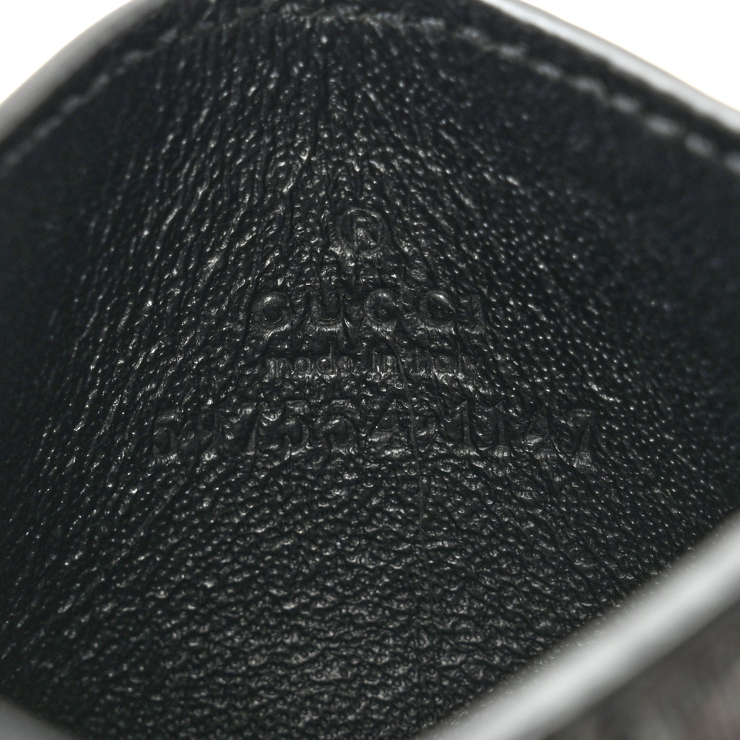 Gucci GG Supreme Monogram Kingsnake Card Case Black Grey 6 of 10