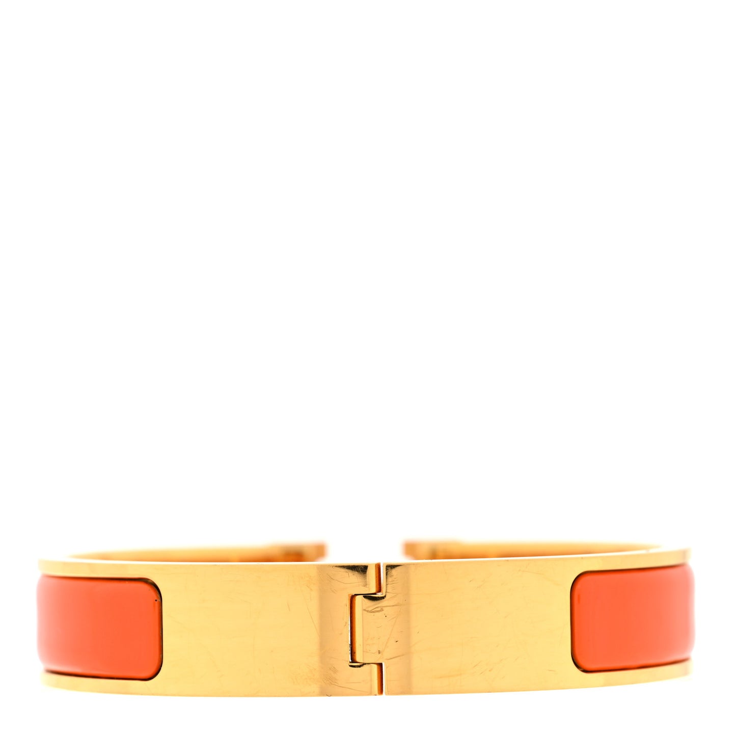 Enamel Narrow Clic Clac H Bracelet PM Orange
