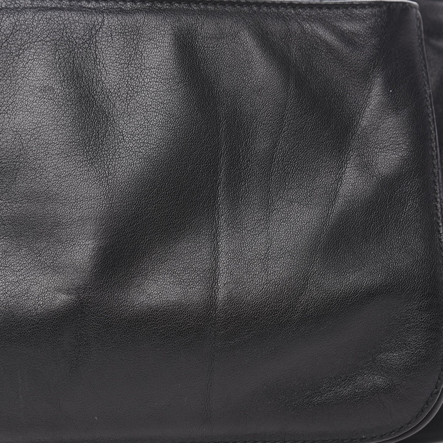 Calfskin Miss Sleek Shoulder Bag Black