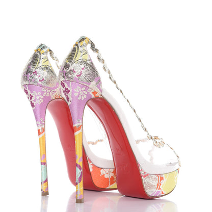 Christian Louboutin PVC Specchio Tissu Kyoto Fictoire 150 Platform Pumps 40 Multicolor 4 of 9
