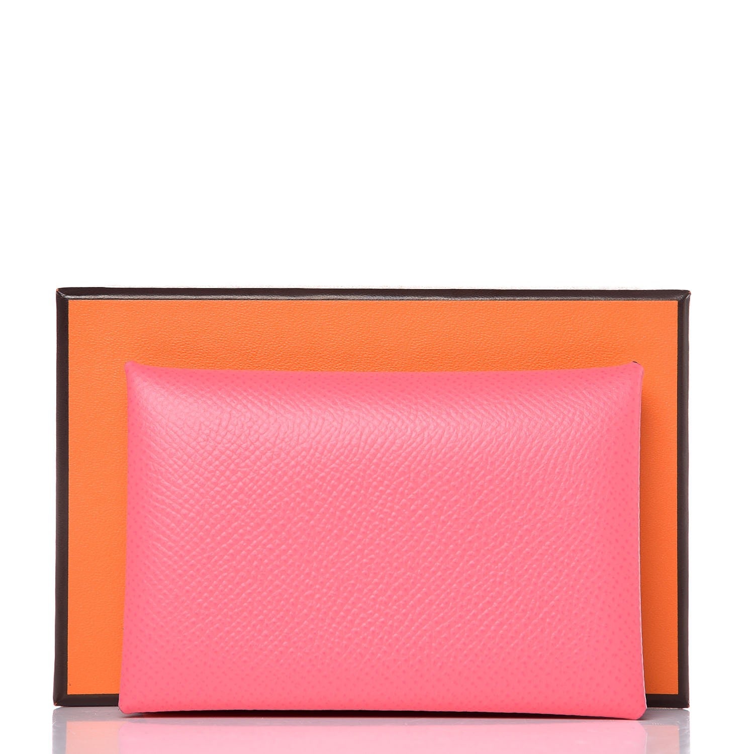 Hermes Epsom Calvi Card Case Rose Azalee 8 of 8