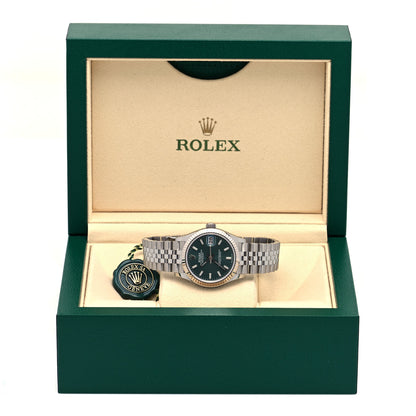 Rolex Stainless Steel 18K White Gold 31mm Oyster Perpetual Datejust Watch Mint Green 278274 5 of 5