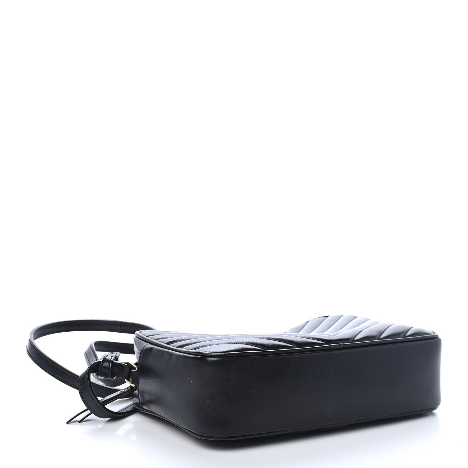 Saint Laurent Calfskin Matelasse Monogram Lou Camera Bag Black 4 of 11