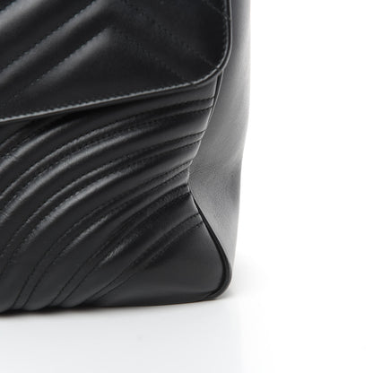 Gucci Calfskin Matelasse Large GG Marmont Shoulder Bag Black 15 of 18