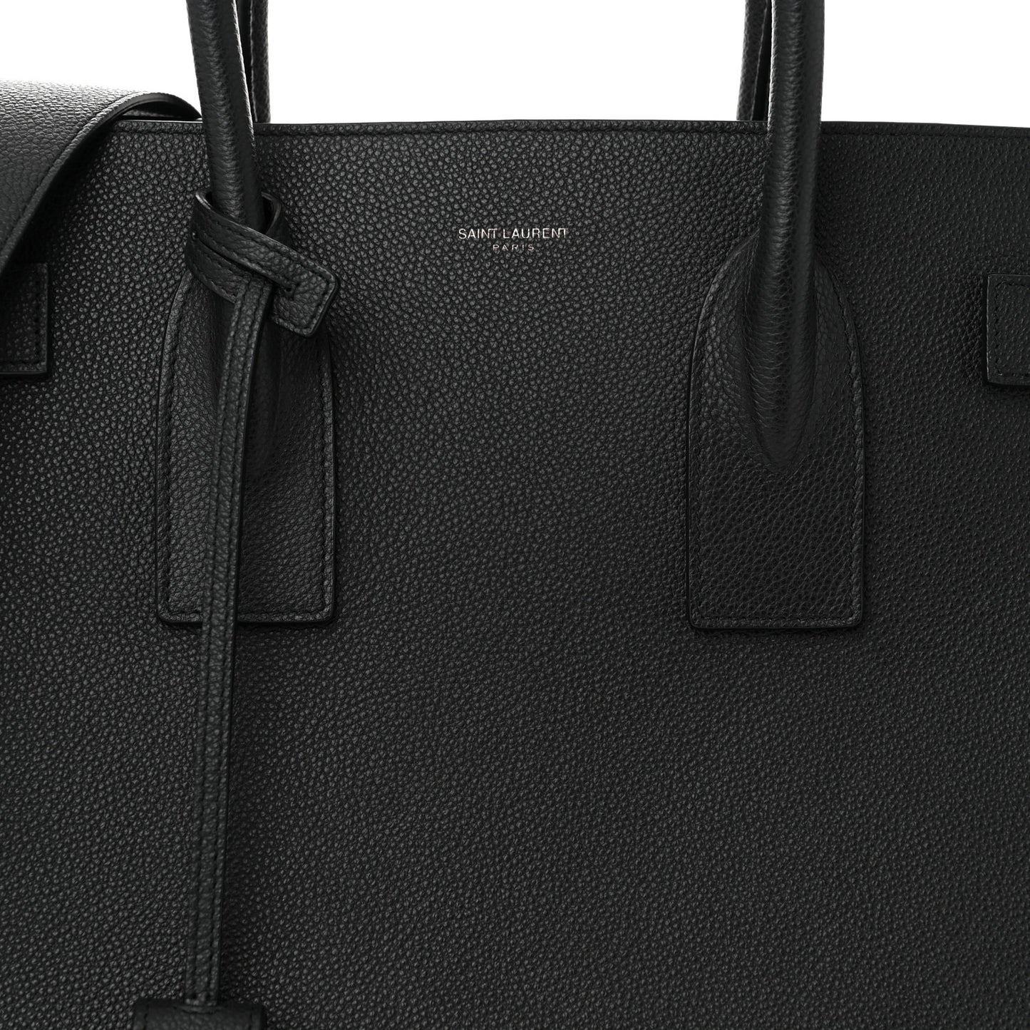 Grained Calfskin Large Sac De Jour Carryall Black